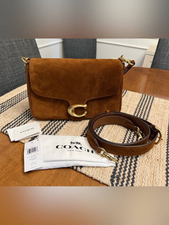 Coach Handbags - Coach Suede Soft Tabby - Warm Brown
